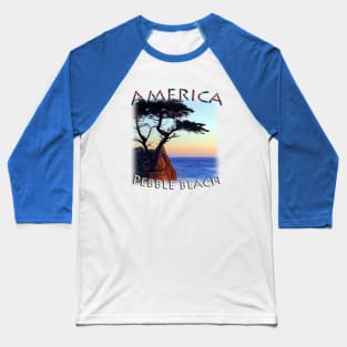 America - California - Pebble Beach Baseball T-Shirt